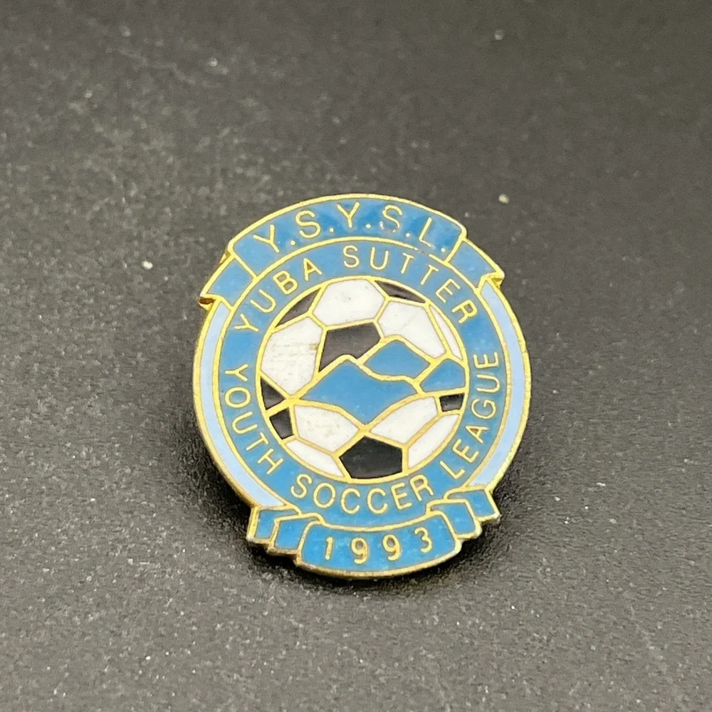 1993 Yuba Sutter Youth Soccer League Lapel Hat‎ Pin